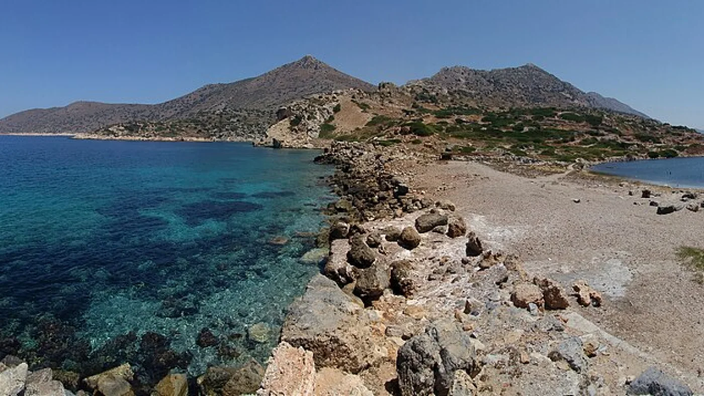 The twin ancient harbours of Knidos at the tip of Datça