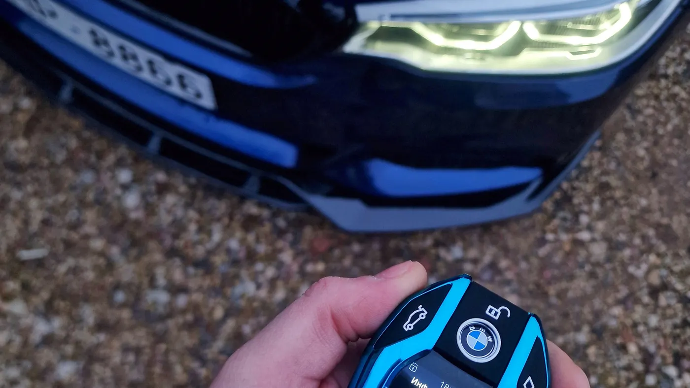 Car key and final checks before returning a rental vehicle
